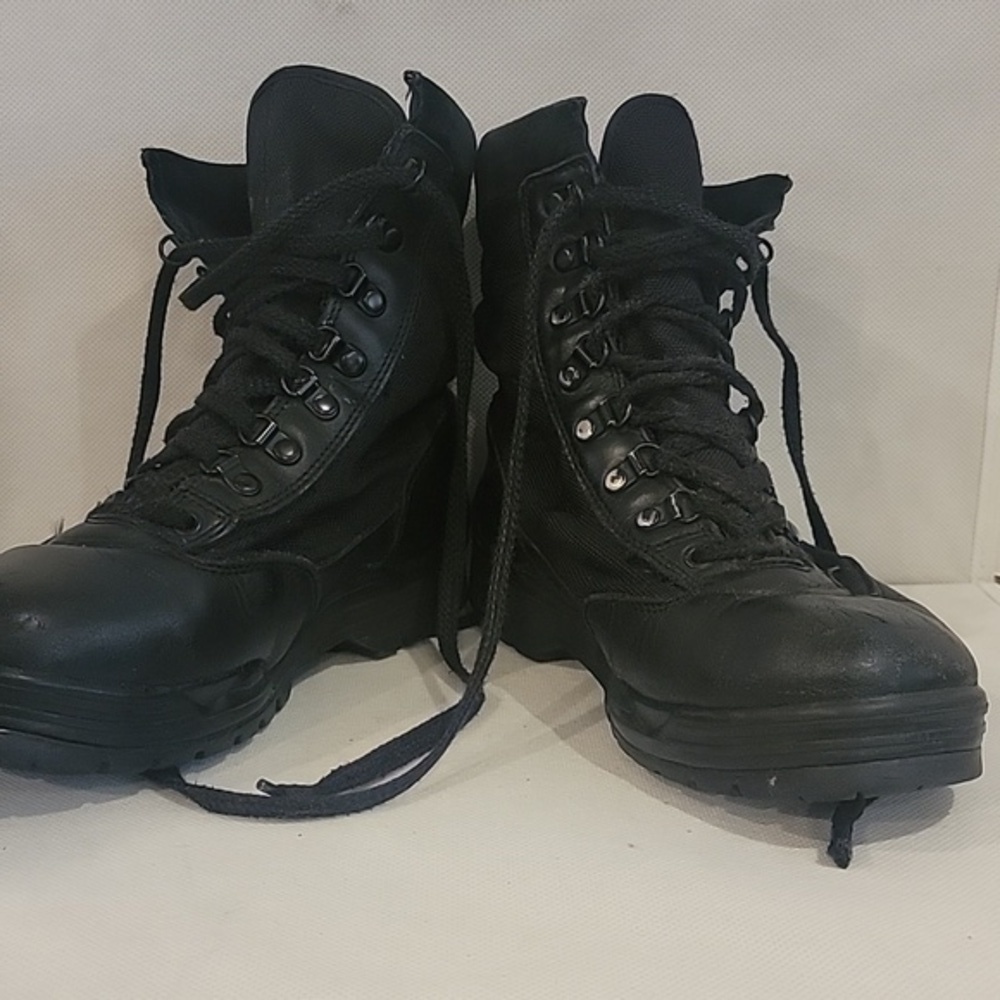 CORCORAN BLACK LEATHER TACTICAL BOOTS (sz 8) - Picture 4 of 7
